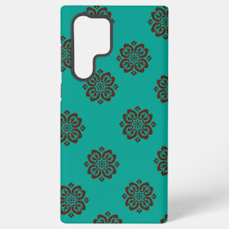 Crimson Scrolls - Bold Elegance Samsung Galaxy Hoesje