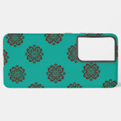 Crimson Scrolls - Bold Elegance Samsung Galaxy Hoesje (Achterkant horizontaal)