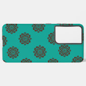 Crimson Scrolls - Bold Elegance Samsung Galaxy Hoesje (Linkerkant)