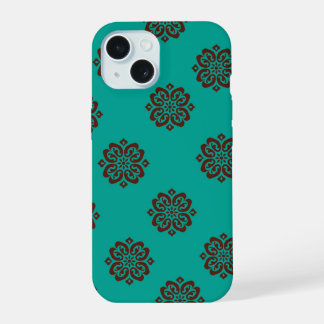"Crimson Scrolls – Brute Elegantie" iPhone 15 Case