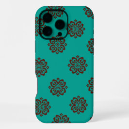 "Crimson Scrolls – Brute Elegantie" iPhone 16 Pro Max Hoesje
