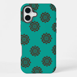 "Crimson Scrolls – Knappe Elegantie" iPhone 16 Plus Hoesje