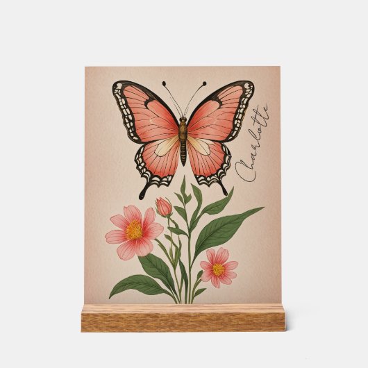 Crimson Serenade gepersonaliseerd Acryl Bord (Voorkant)