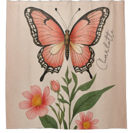 Crimson Serenade gepersonaliseerd Douchegordijn