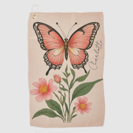 Crimson Serenade gepersonaliseerd Golfhanddoek