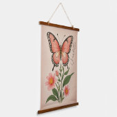 Crimson Serenade gepersonaliseerd Hangend Wandkleed (Gebogen)