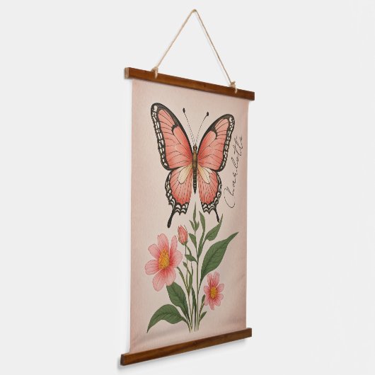 Crimson Serenade gepersonaliseerd Hangend Wandkleed (Gebogen)