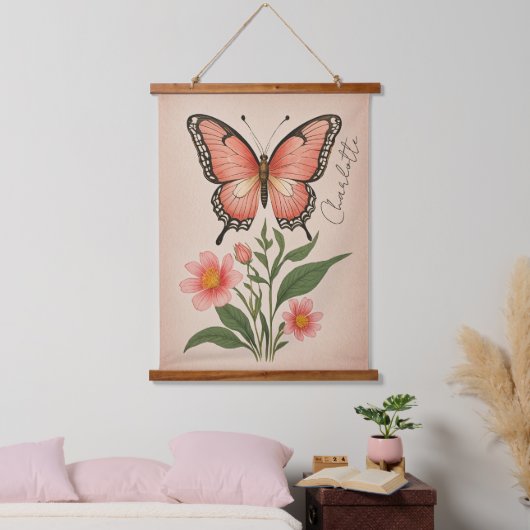 Crimson Serenade gepersonaliseerd Hangend Wandkleed (Slaapkamer)