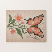 Crimson Serenade gepersonaliseerd Legpuzzel (Horizontaal)