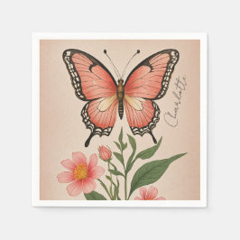 Crimson Serenade gepersonaliseerd Servet