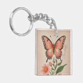 Crimson Serenade gepersonaliseerd Sleutelhanger (Voorkant Links)