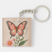 Crimson Serenade gepersonaliseerd Sleutelhanger (Achterkant)