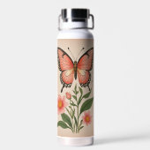 Crimson Serenade gepersonaliseerd Waterfles (Achterkant)