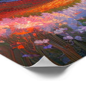 Crimson Serenade op het bergmeer Poster (Hoek)