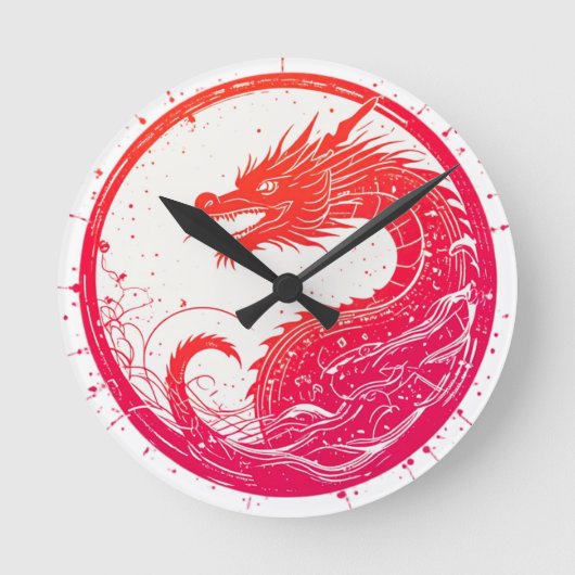 Crimson Serpent Embleem Ronde Klok (Voorkant)