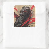 Crimson Shadow Dragon Sticker (Tas)