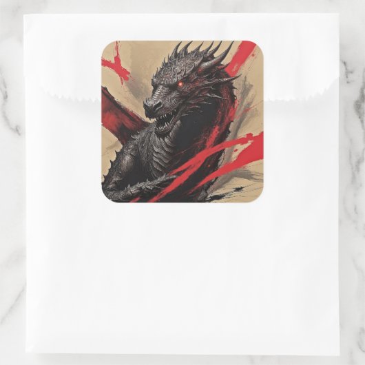 Crimson Shadow Dragon Sticker (Tas)
