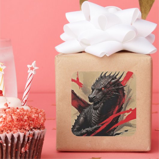 Crimson Shadow Dragon Sticker (Feest)