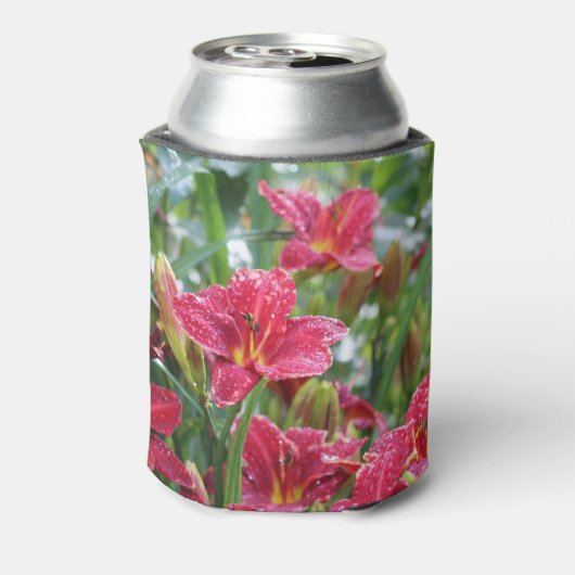 Crimson Shadows Red Daylilies Blikjeskoeler (Blikje Achterkant)