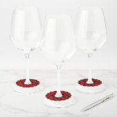Crimson Shamrocks Wine Glass Label (Set)