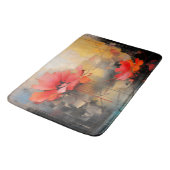 Crimson Silence – Abstract Poppies in Urban Light Badmat (Gekanteld)