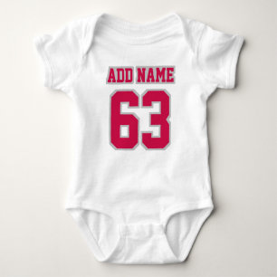 CRIMSON SILVER Tutu Football Jersey Romper