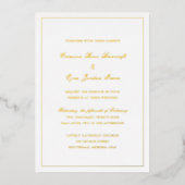 Crimson Simple Wedding Folie Uitnodiging (Voorkant)