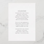 Crimson Simple Wedding Folie Uitnodiging (Achterkant)