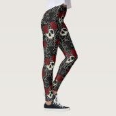 Crimson Skull Bloom Leggings (Rechts)