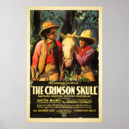 CRIMSON SKULL Richard Norman Old Classic Movie Poster
