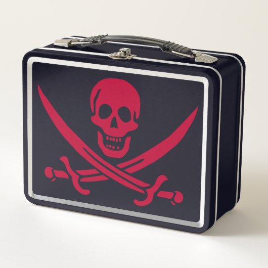 Crimson Skull & Swords Pirate vlag van Calico Jack (Voorkant)