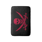 Crimson Skull & Swords Pirate vlag van Calico Jack Badmat (Voorkant Verticaal)