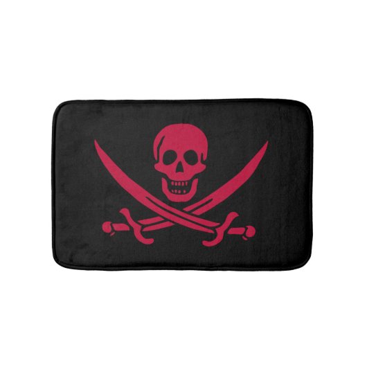 Crimson Skull & Swords Pirate vlag van Calico Jack Badmat (Voorkant)