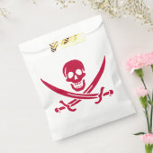 Crimson Skull & Swords Pirate vlag van Calico Jack Bedankzakje (Gezegeld)