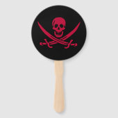 Crimson Skull & Swords Pirate vlag van Calico Jack Handwaaier (Achterkant)