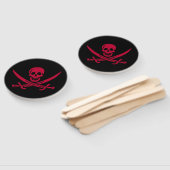 Crimson Skull & Swords Pirate vlag van Calico Jack Handwaaier (Niet-gemonteerd)