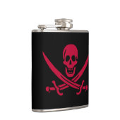 Crimson Skull & Swords Pirate vlag van Calico Jack Heupfles (Rechts)