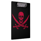 Crimson Skull & Swords Pirate vlag van Calico Jack Klembord (Rechts)