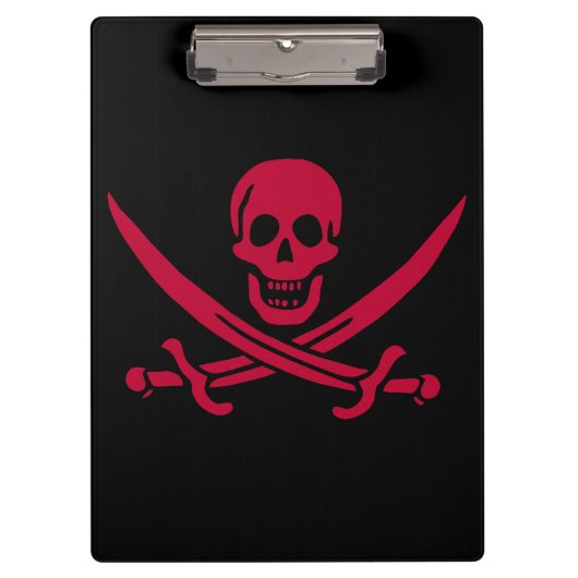 Crimson Skull & Swords Pirate vlag van Calico Jack Klembord (Voorkant)