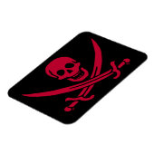 Crimson Skull & Swords Pirate vlag van Calico Jack Magneet (Linkerzijde)