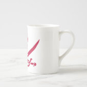 Crimson Skull & Swords Pirate vlag van Calico Jack Porselein Kop (Rechts)