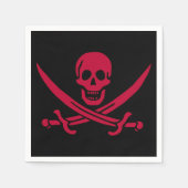 Crimson Skull & Swords Pirate vlag van Calico Jack Servet (Voorkant)