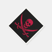 Crimson Skull & Swords Pirate vlag van Calico Jack Servet (Hoek)