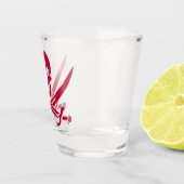 Crimson Skull & Swords Pirate vlag van Calico Jack Shot Glas (Rechts)