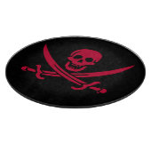 Crimson Skull & Swords Pirate vlag van Calico Jack Snijplank (Hoek)