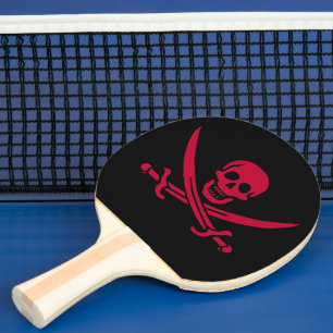 Crimson Skull & Swords Pirate vlag van Calico Jack Tafeltennisbatje