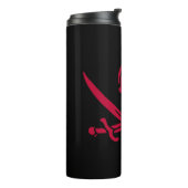 Crimson Skull & Swords Pirate vlag van Calico Jack Thermosbeker (Gedraaid links)