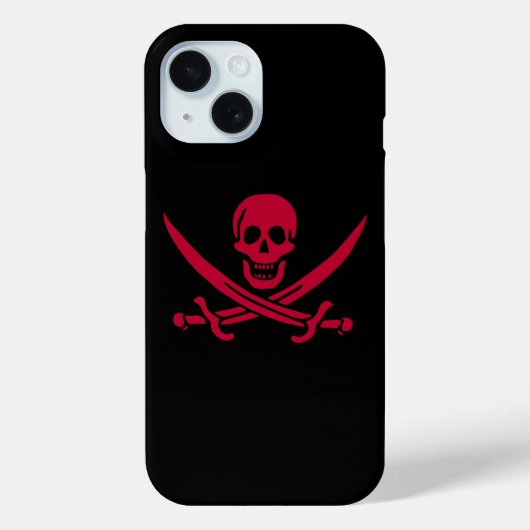 Crimson Skull & Swords Piratenvlag van Calico Jack Case-Mate iPhone Case (Achterkant)
