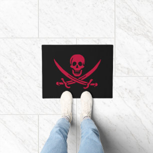 Crimson Skull & Swords Piratenvlag van Calico Jack Deurmat