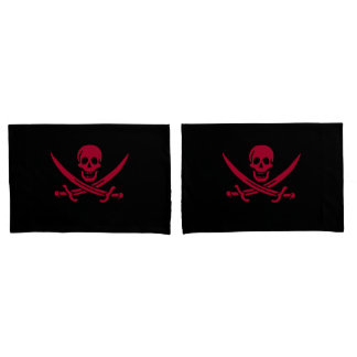 Crimson Skull & Swords Piratenvlag van Calico Jack Kussensloop